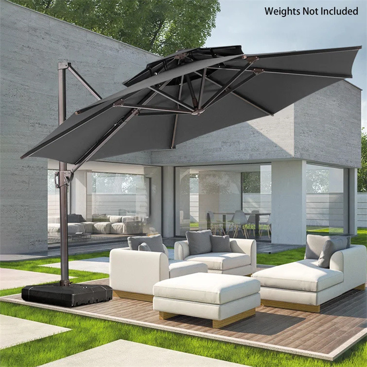 12 fot Double Top Cantilever Offset Patio Paraply