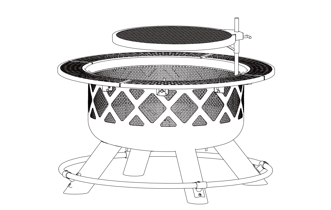 Wood Burning Outdoor Fire Pit With Grill Installation Guide
