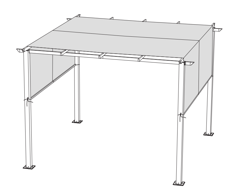 10'x10 'flat topp pergola produktguider