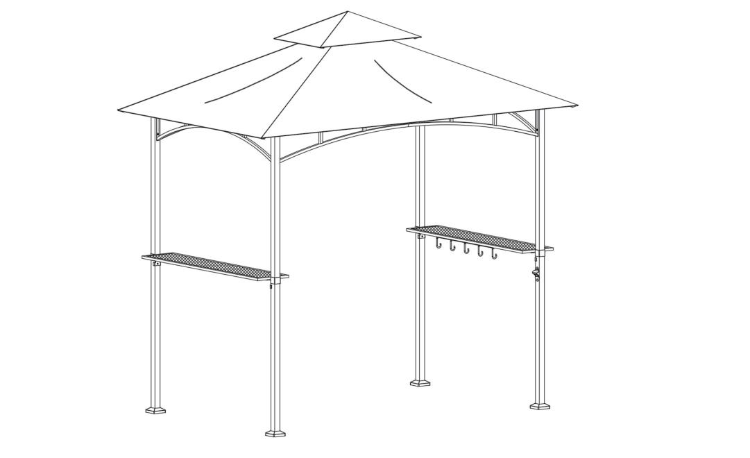 Stålgrill Gazebo installasjonsinstruksjoner