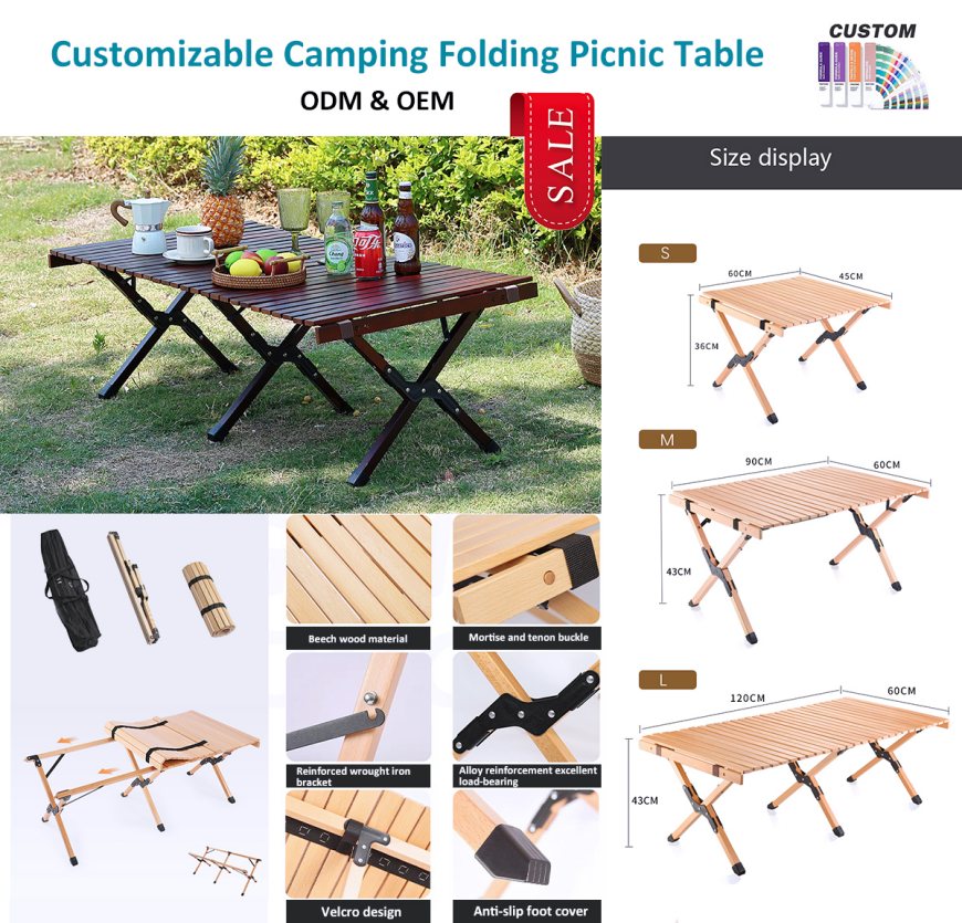 Liker du dette sammenleggbare campingbordet i tre?
