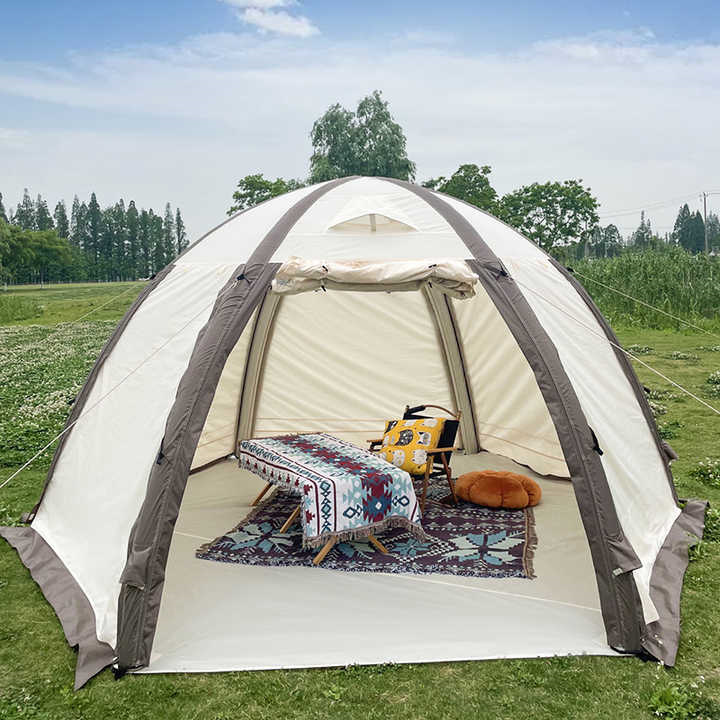 Camping Dome oppblåsbart sekskantetelt