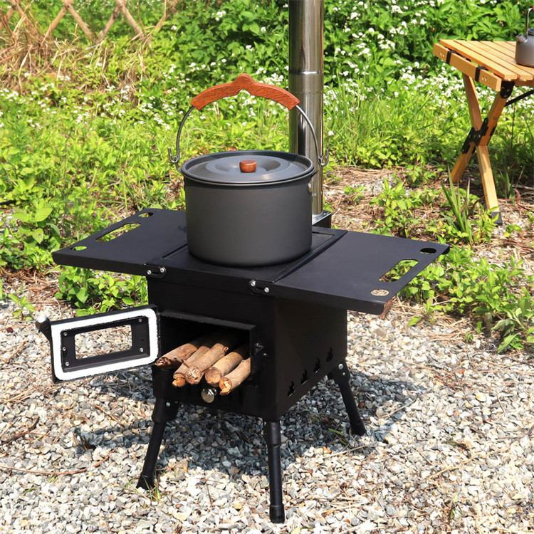 Camping ved telt komfyr