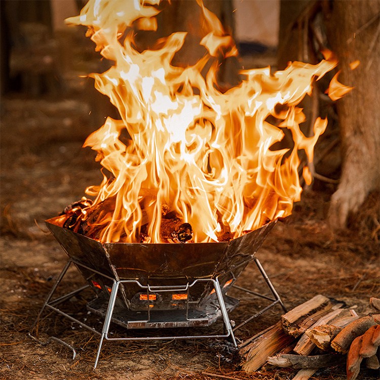 Sammenleggbar Bålgrill Camping Bålpanne