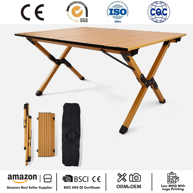 Utendørs sammenleggbar Roll-Top campingbord