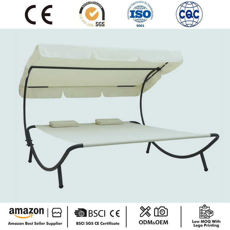 Patio Lounge Bed med baldakin