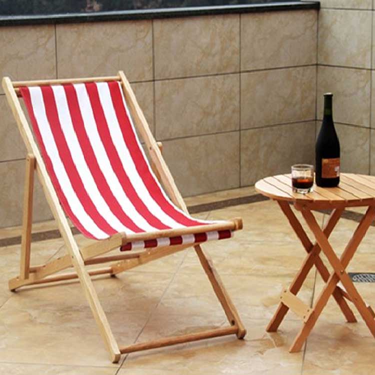Sammenleggbar treslynge strandstol
