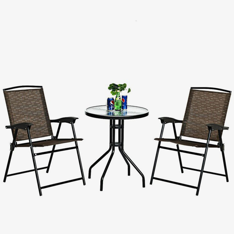 3 deler sammenleggbar terrasse bistrosett