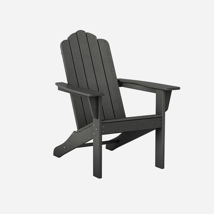 Outdoor Grey Poly Patio Adirondack Stol